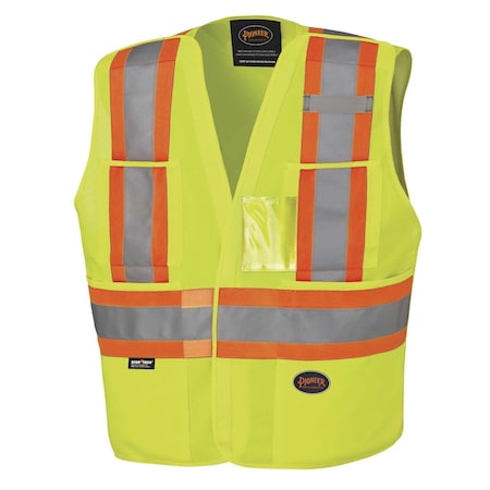 Pioneer Safety Vest, Tear-Away, Hi-Vis Orange, 23XL, Color: High Visibility Yellow/Green V1021061U-2/3XL